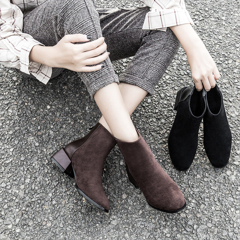 Cécile — Bottines de luxe à talon moyen