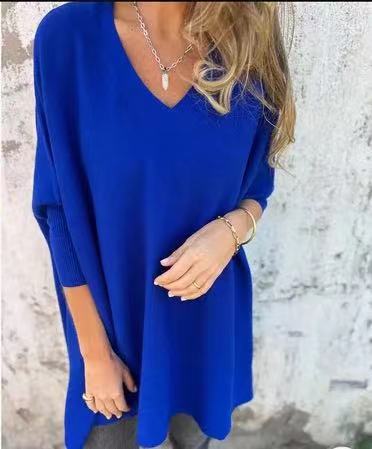 Agathe — Chemise en maille unie à col V