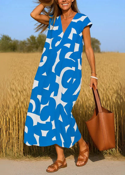 Pauline — Robe fluide à col V
