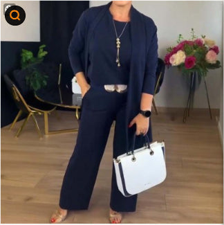 Jade — Ensemble 3 Pièces avec Cardigan Long