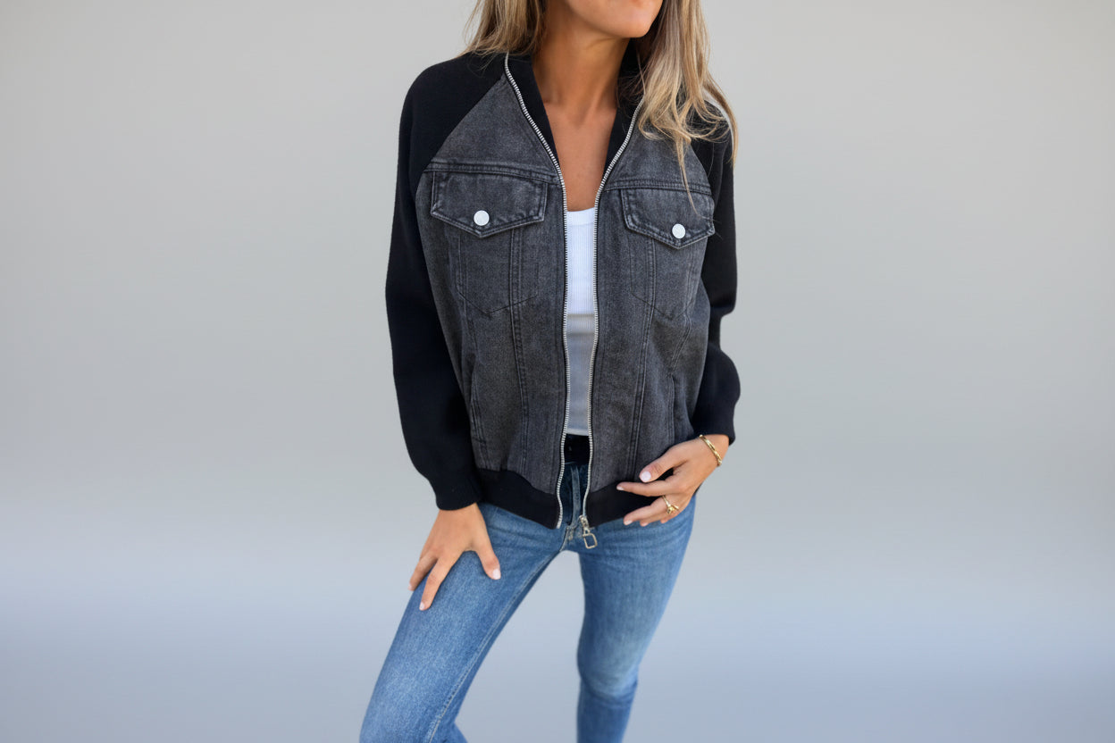 Apolline — Veste en jean d’Automne