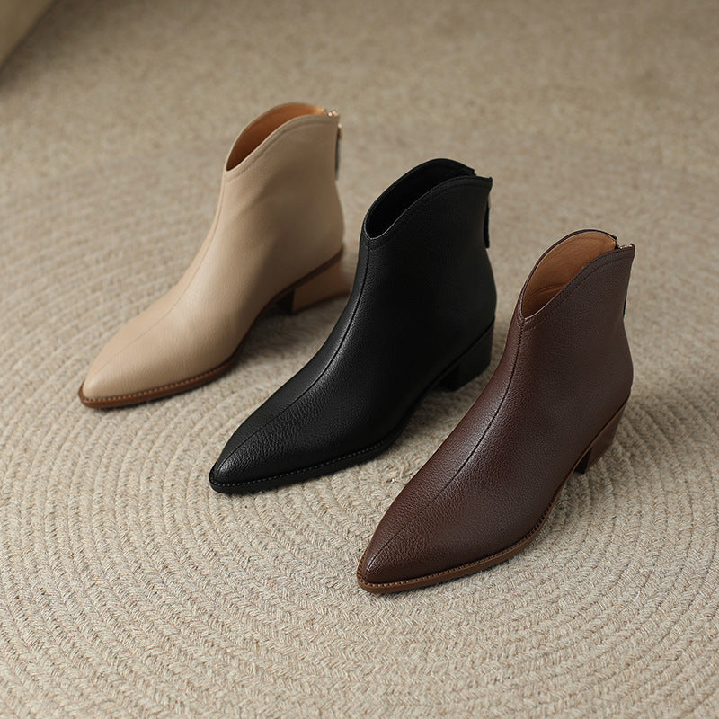 Marlène — Bottines de luxe à talon bas