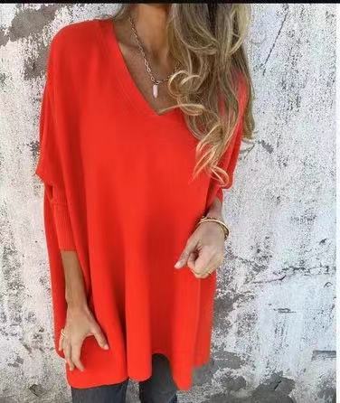 Agathe — Chemise en maille unie à col V