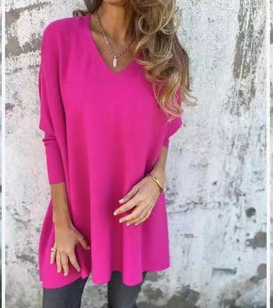 Agathe — Chemise en maille unie à col V