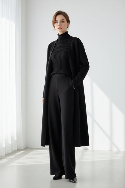 Françoise — Ensemble 3 Pièces avec Cardigan Long