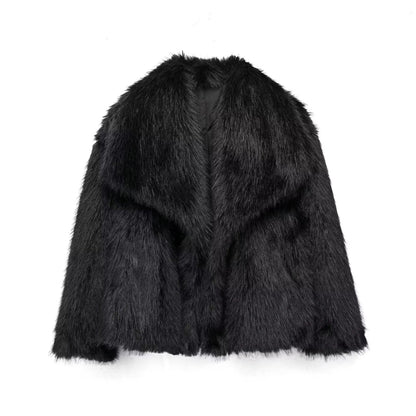 Dominique — Veste en Fausse Fourrure Élégante et Confortable
