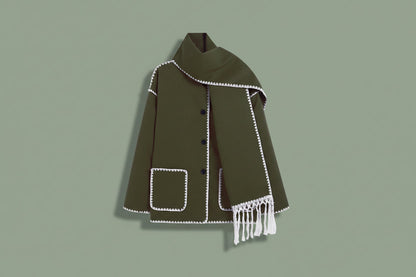 Élodie — Veste Châle à Franges Élégante et Confortable