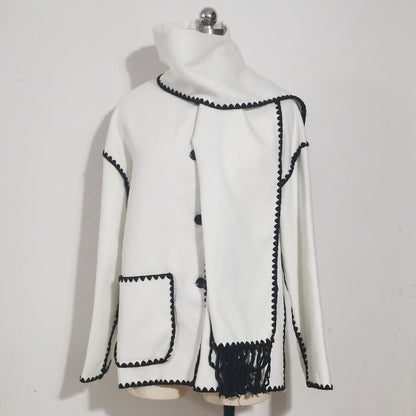 Élodie — Veste Châle à Franges Élégante et Confortable