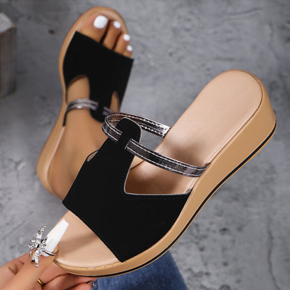 Ambre — Sandales à pointes compensées d’été Casual