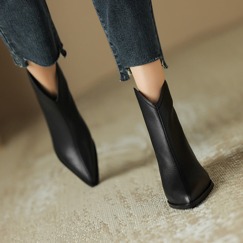 Marlène — Bottines de luxe à talon bas