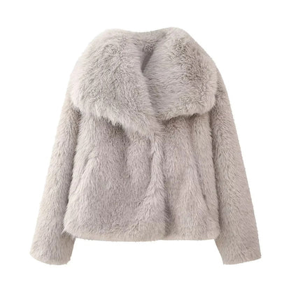 Dominique — Veste en Fausse Fourrure Élégante et Confortable
