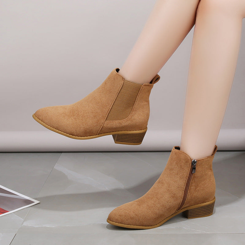 Caroline — Bottines de luxe à talon moyen