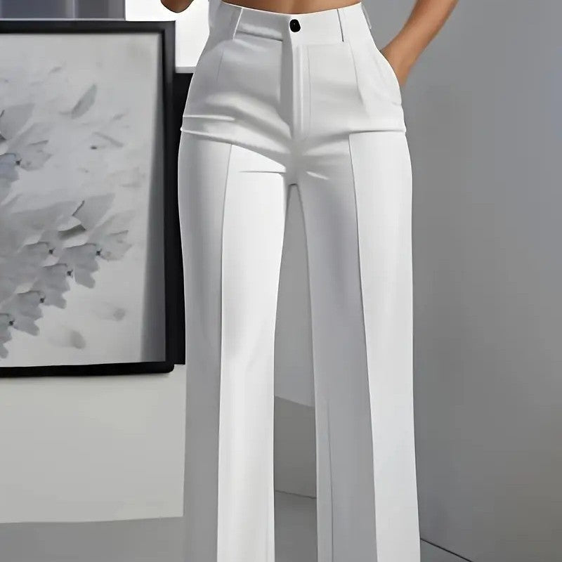Mia — Pantalon minimaliste blanc