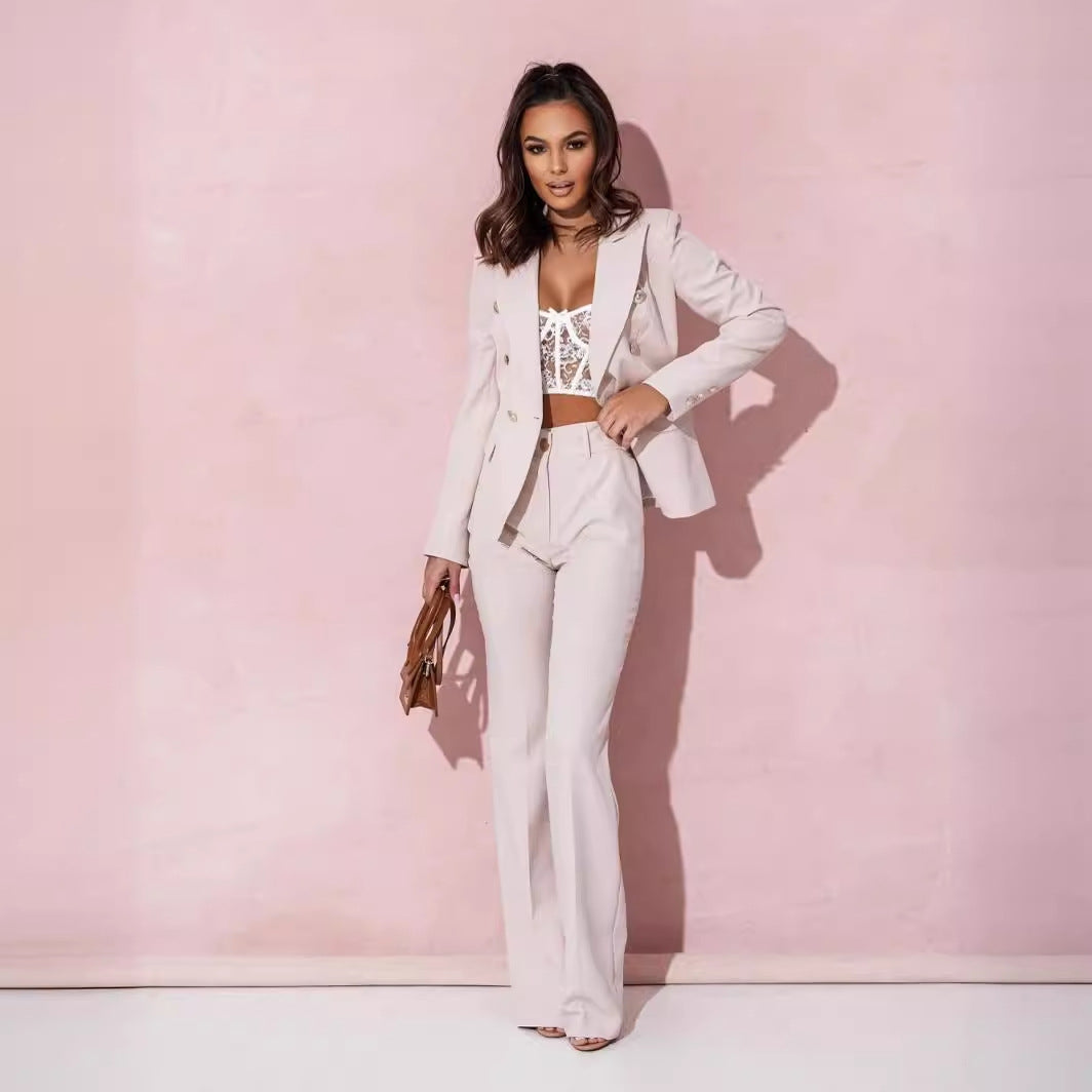 Gisele — Costume Croisé Élégant et Polyvalent