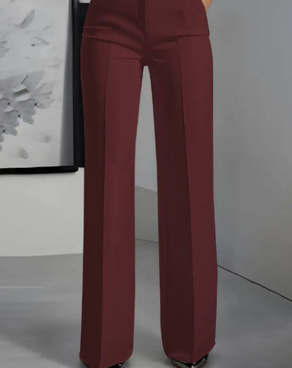 Mia — Pantalon minimaliste blanc