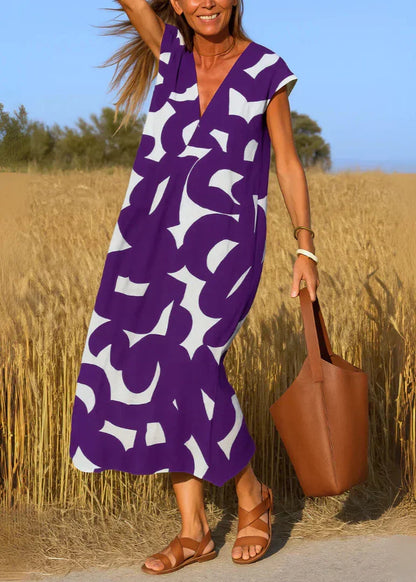 Pauline — Robe fluide à col V
