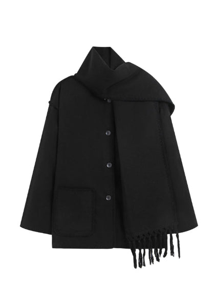 Élodie — Veste Châle à Franges Élégante et Confortable