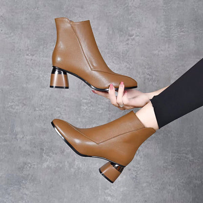 Muriel — Bottines de luxe à talon bas