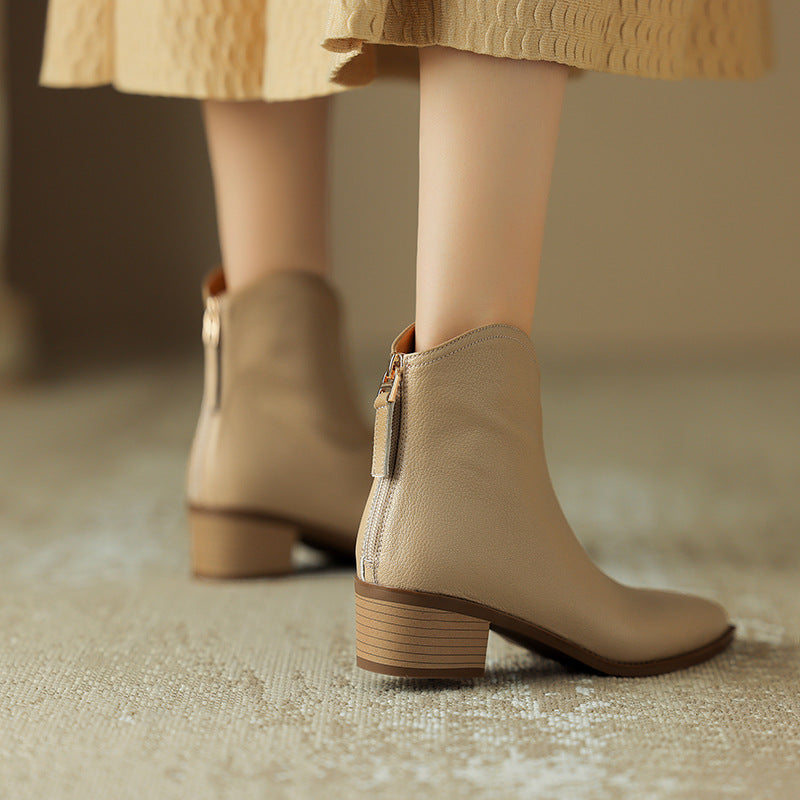 Marlène — Bottines de luxe à talon bas