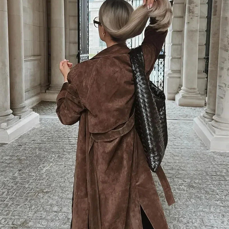 Corinne — Trench-coat élégant à col montant