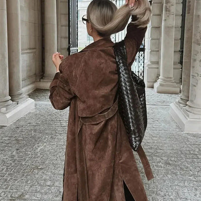 Corinne — Trench-coat élégant à col montant