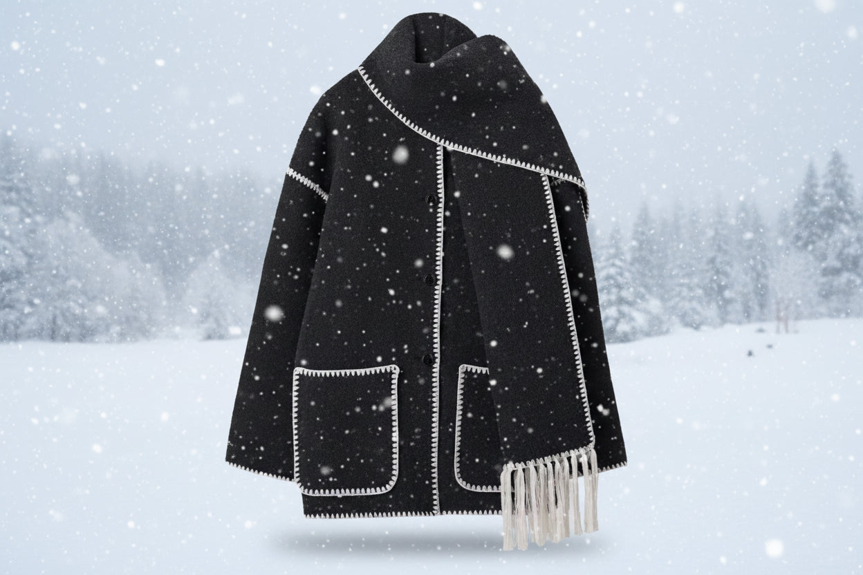 Élodie — Veste Châle à Franges Élégante et Confortable