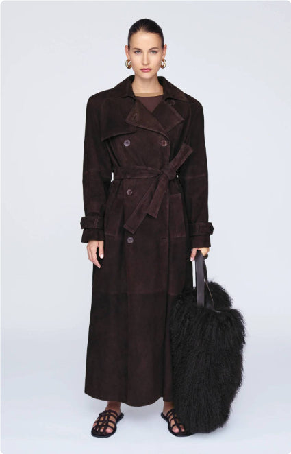 Corinne — Trench-coat élégant à col montant