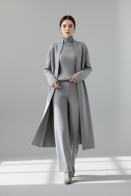 Françoise — Ensemble 3 Pièces avec Cardigan Long
