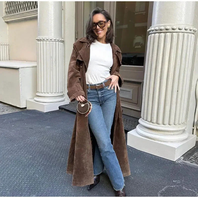 Corinne — Trench-coat élégant à col montant