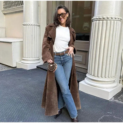 Corinne — Trench-coat élégant à col montant
