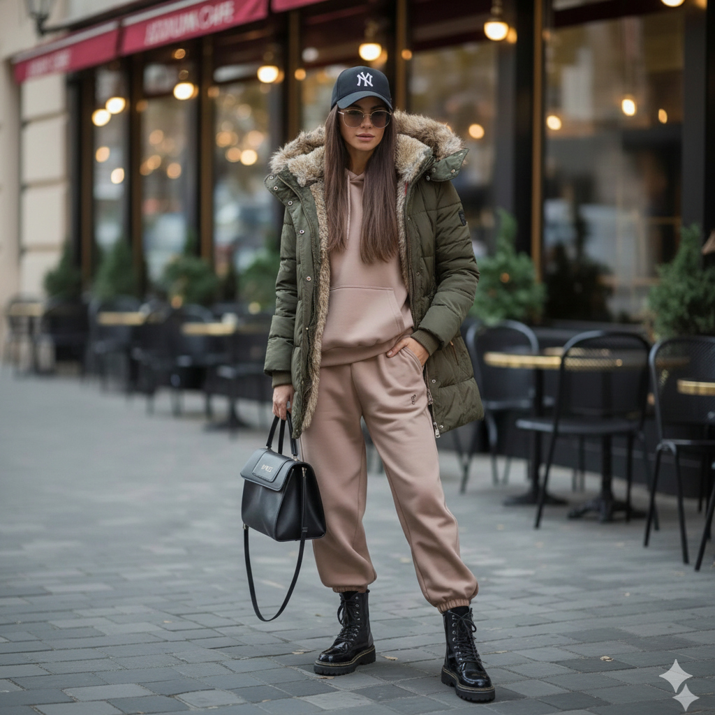 Romane — Manteau Chaud avec Doublure en Fourrure