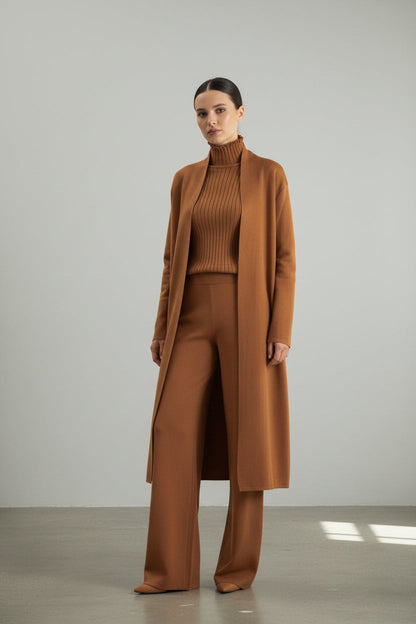 Françoise — Ensemble 3 Pièces avec Cardigan Long