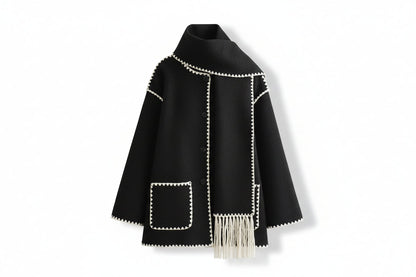 Élodie — Veste Châle à Franges Élégante et Confortable