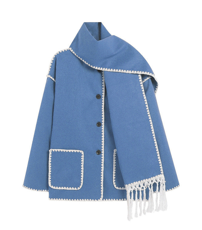 Élodie — Veste Châle à Franges Élégante et Confortable