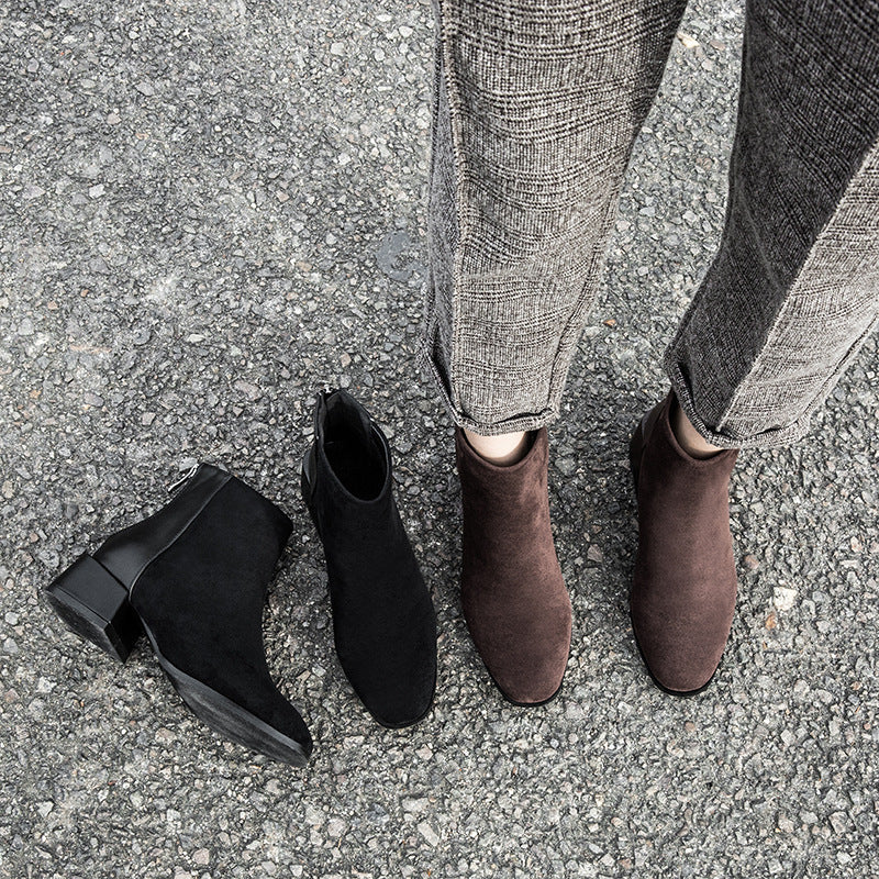 Cécile — Bottines de luxe à talon moyen