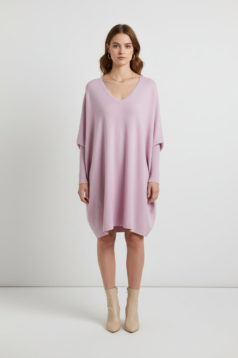 Agathe — Chemise en maille unie à col V