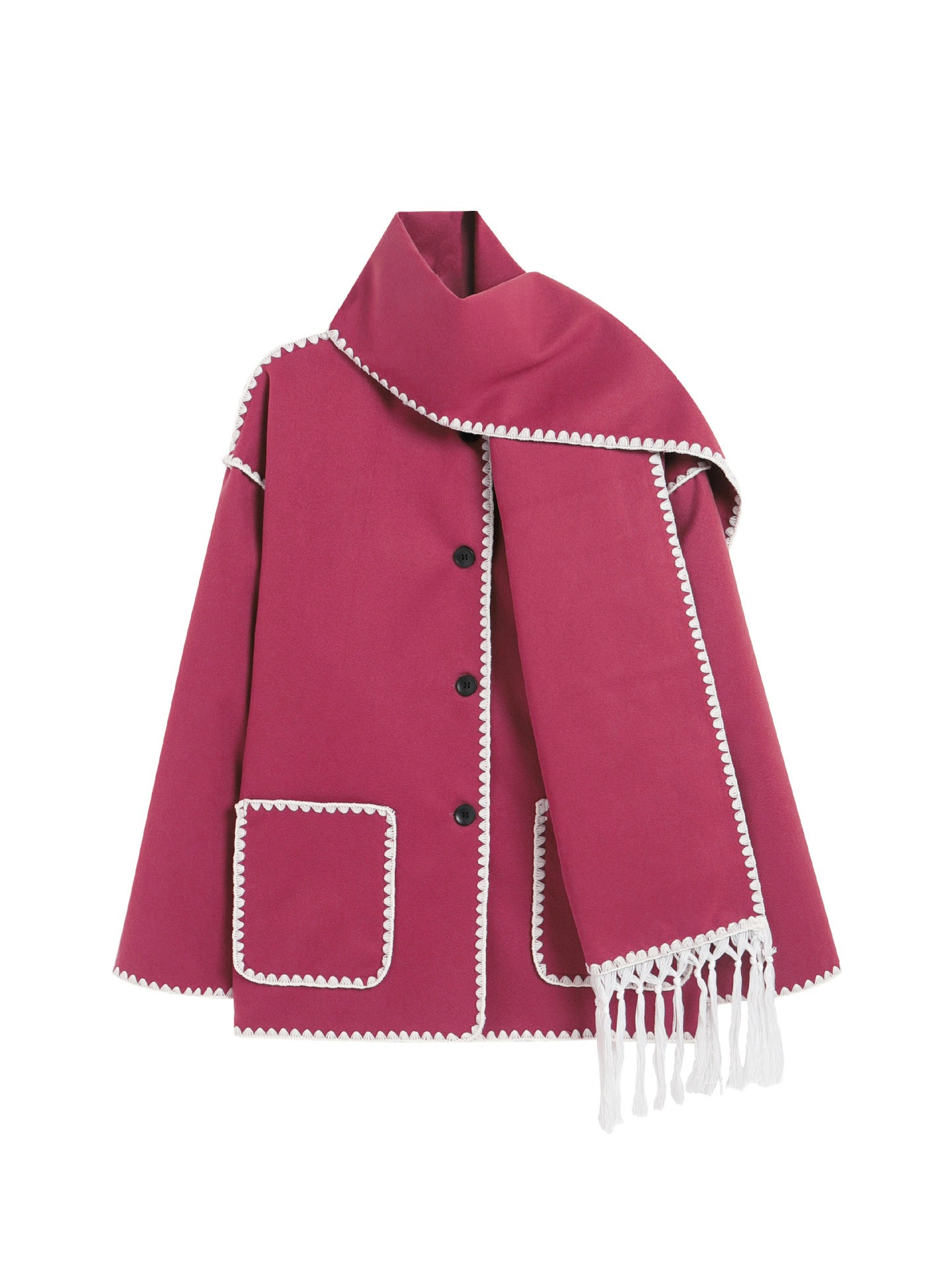 Élodie — Veste Châle à Franges Élégante et Confortable