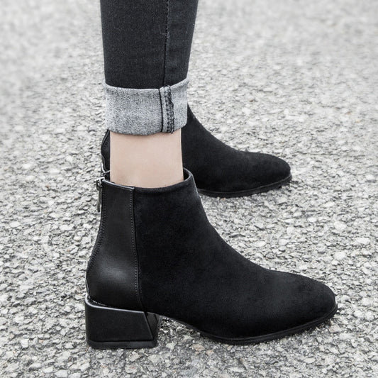 Cécile — Bottines de luxe à talon moyen