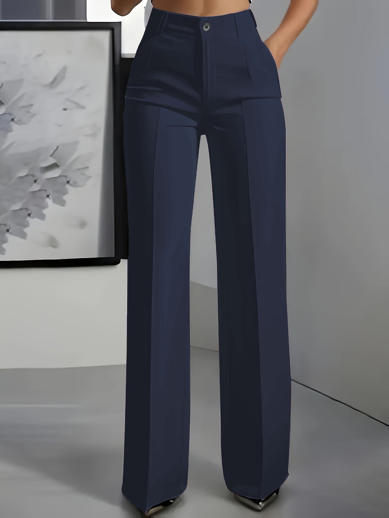 Mia — Pantalon minimaliste blanc