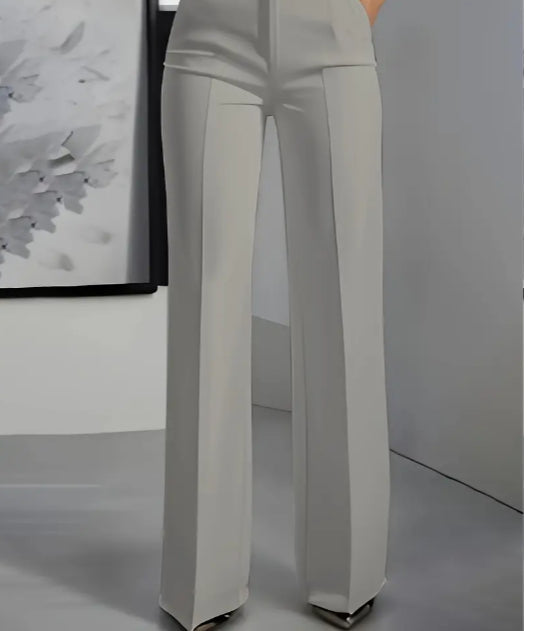 Mia — Pantalon minimaliste blanc