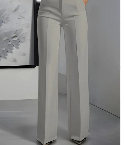 Mia — Pantalon minimaliste blanc