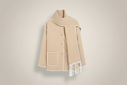 Élodie — Veste Châle à Franges Élégante et Confortable