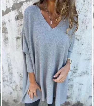Agathe — Chemise en maille unie à col V