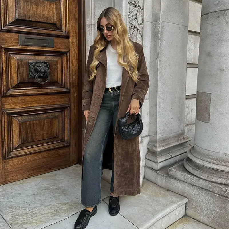 Corinne — Trench-coat élégant à col montant