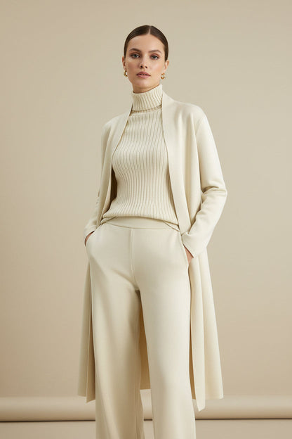 Françoise — Ensemble 3 Pièces avec Cardigan Long