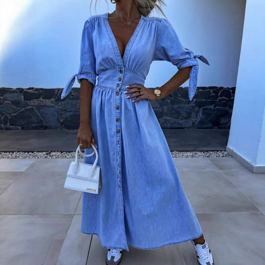 Robe Romane | Longue Boutonnée